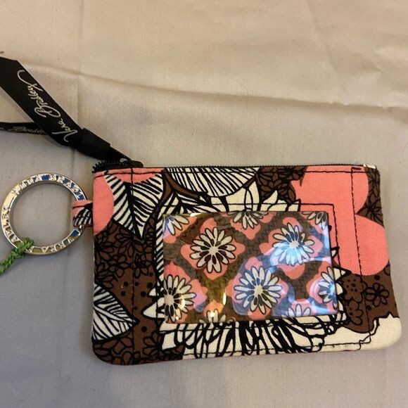 New vera Bradley zipper ID mocha rouge 5” - Picture 3 of 4